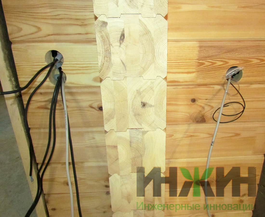 Монтаж электропроводки в деревянном доме из бруса, электромонтаж