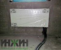 Монтаж радиатора отопления с нижним подключением