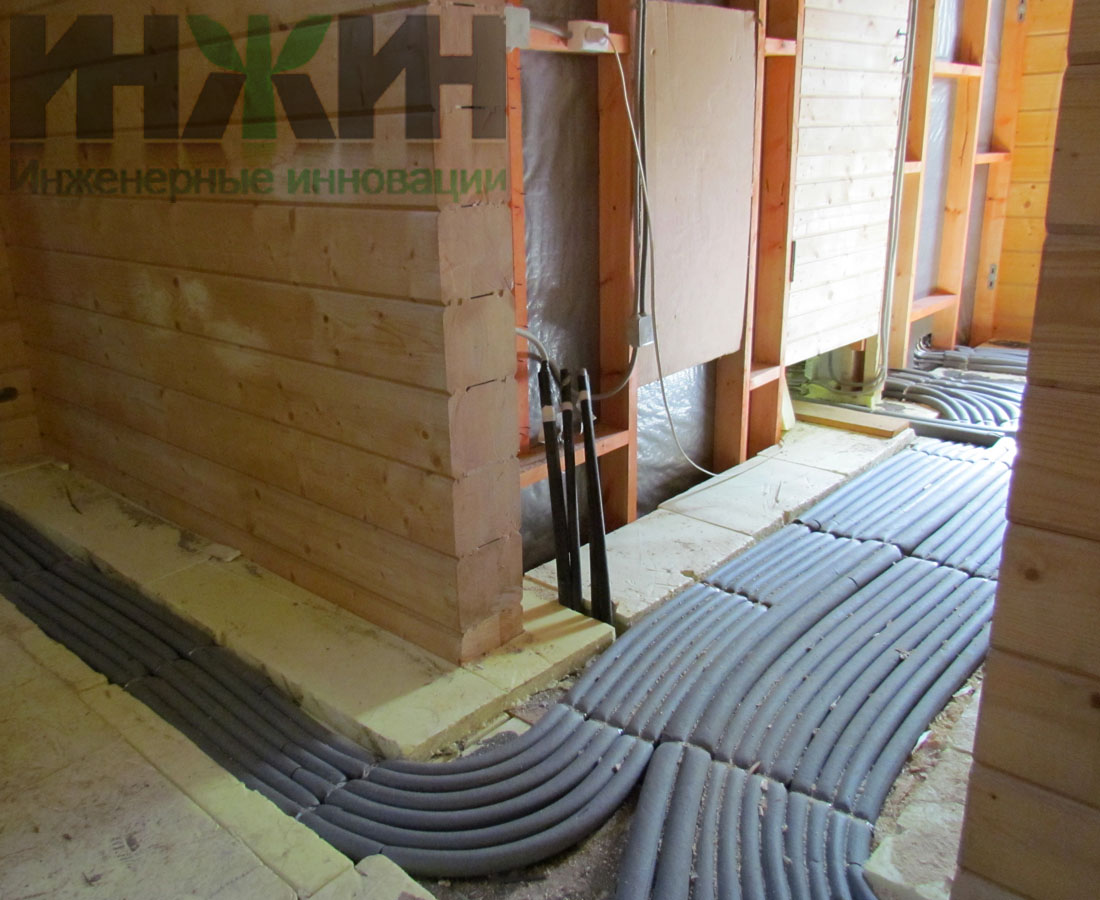 Отопление в деревянном доме, коллекторная схема в Московской области 605