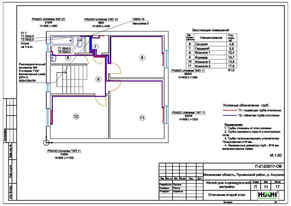 Система отопления загородного дома пример проекта 927