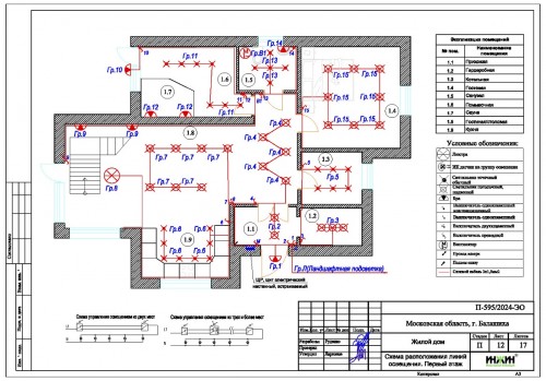 Проект электрики дома пример 1001