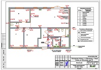 Проект электрики - розетки 1 этажа дома в с. Белая Колпь (го Шаховская)