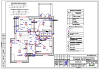 Проект электрики - освещение 2 этажа дома в ДНП «Северное»