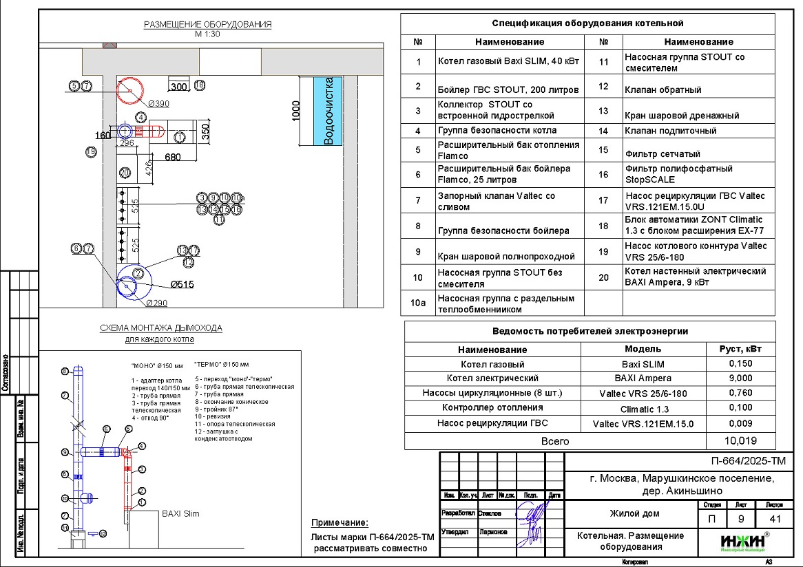 Проект отопления дома, пример 2532 Отопление дома, расчет отопления 2532