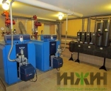 Монтаж каскада из двух котлов Buderus с газовыми горелками. Общая мощность котельной 230 кВт