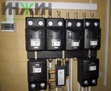 Монтаж коллектора Meibes с гидравлической стрелкой и пятью насосными группами