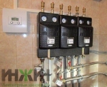 Монтаж настенного коллектора с насосными группами Meibes и блоком автоматики Vaillant