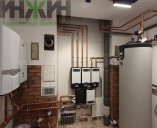 Монтаж обвязки котельной медными трубами