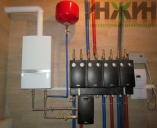 Котельная с коллектором и гидравлический стрелкой Meibes