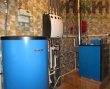 Бойлер и котел Buderus, монтаж в котельной