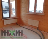 Установка радиаторов отопления Kermi в доме из бруса Установка радиаторов отопления Kermi
