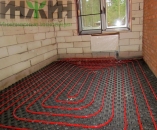 Теплый пол Rehau, монтаж в спальне