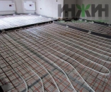 Монтаж труб теплого пола на арматурную сетку