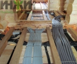 Скрытая электропроводка в деревянном полу