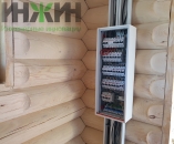 Электрощит в доме из бревна, монтаж электрики Электрощит в доме из дерева