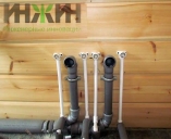 Монтаж выводов воды и канализации в зоне кухни